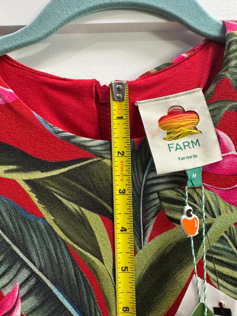 FARM Rio Tropical-Print Midi Dress 3/4 Sleeve NWT - Picture 5 of 10